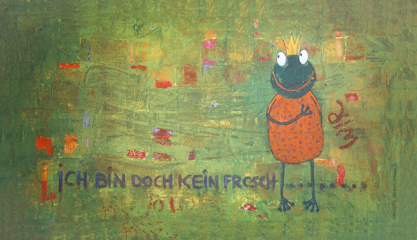 Zahnarztpraxis Dr. Rafai - Kunst - Ich bin doch kein Frosch Praxisbild mit Frosch - Zahnärztin Dr. Nicole Rafai in Aachen